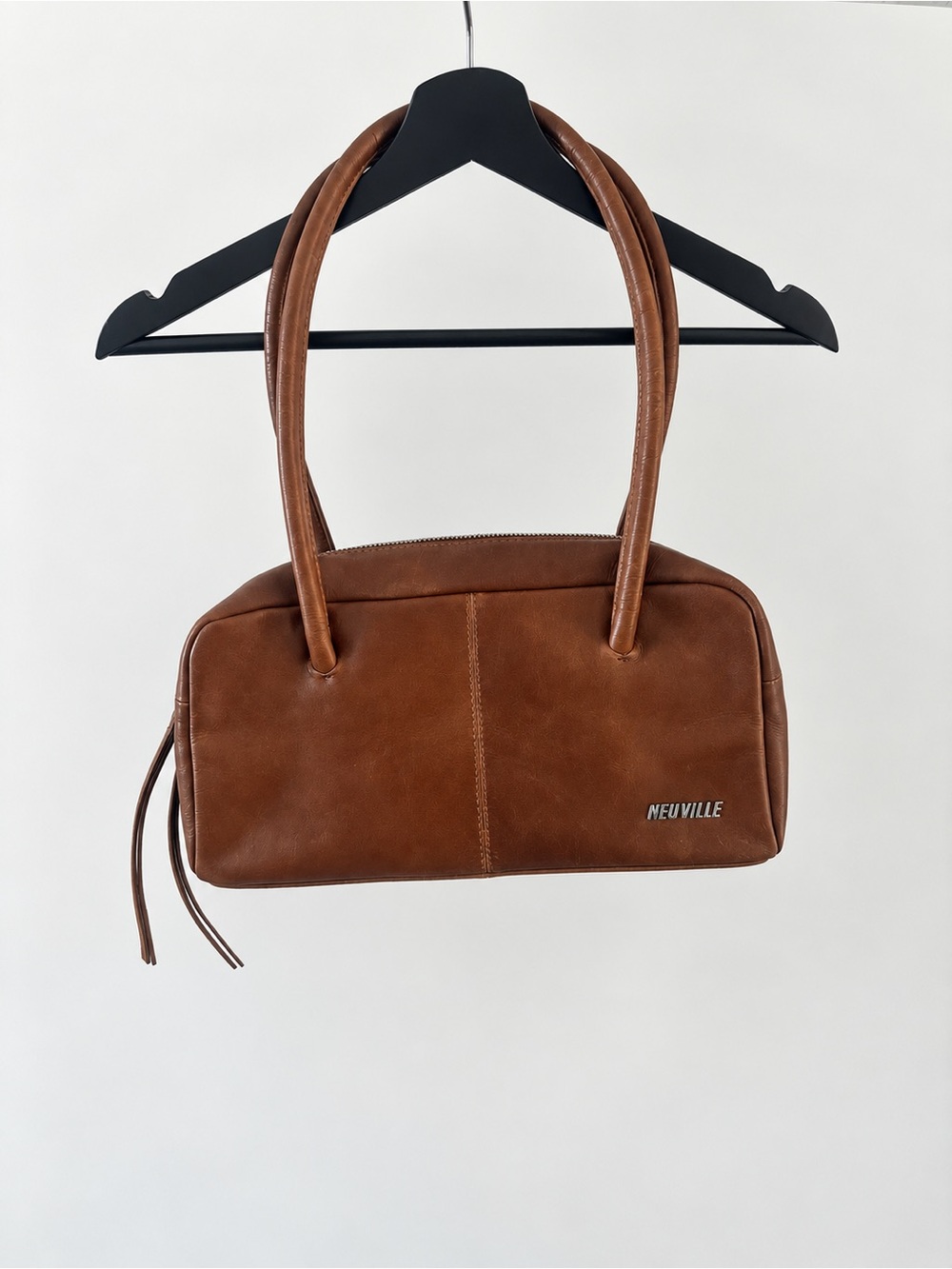 Neuville Sam Leather Shoulder Bag Toffee Brown